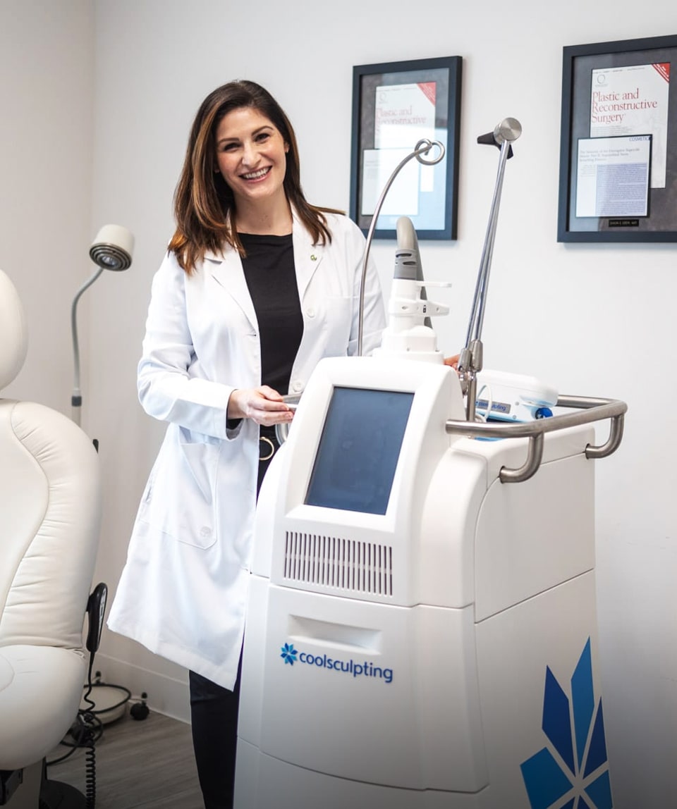 Annie with the CoolSculpting machine